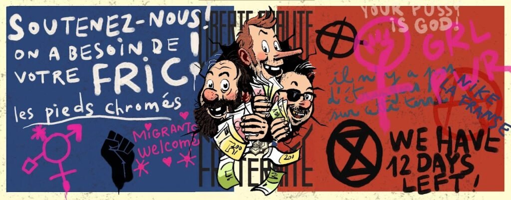 banniere soutien pieds chromes