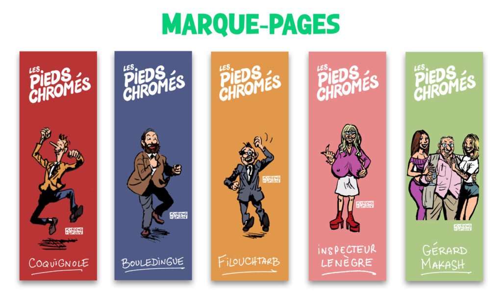 marque pages pieds chromes