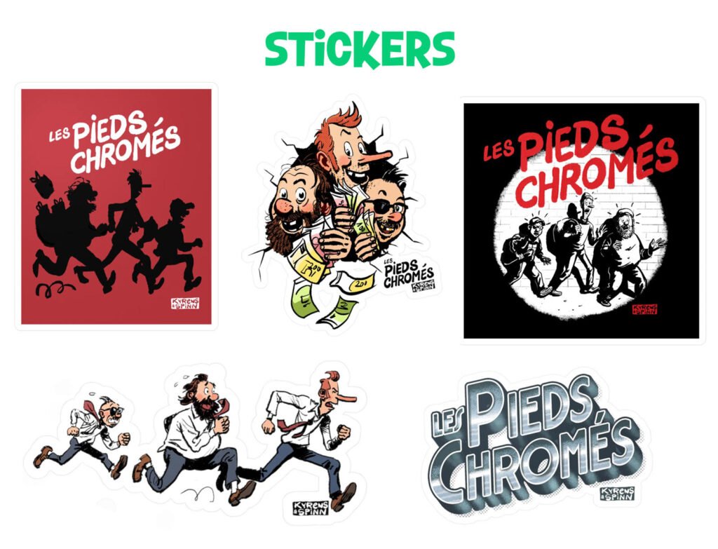 stickers pieds chromes